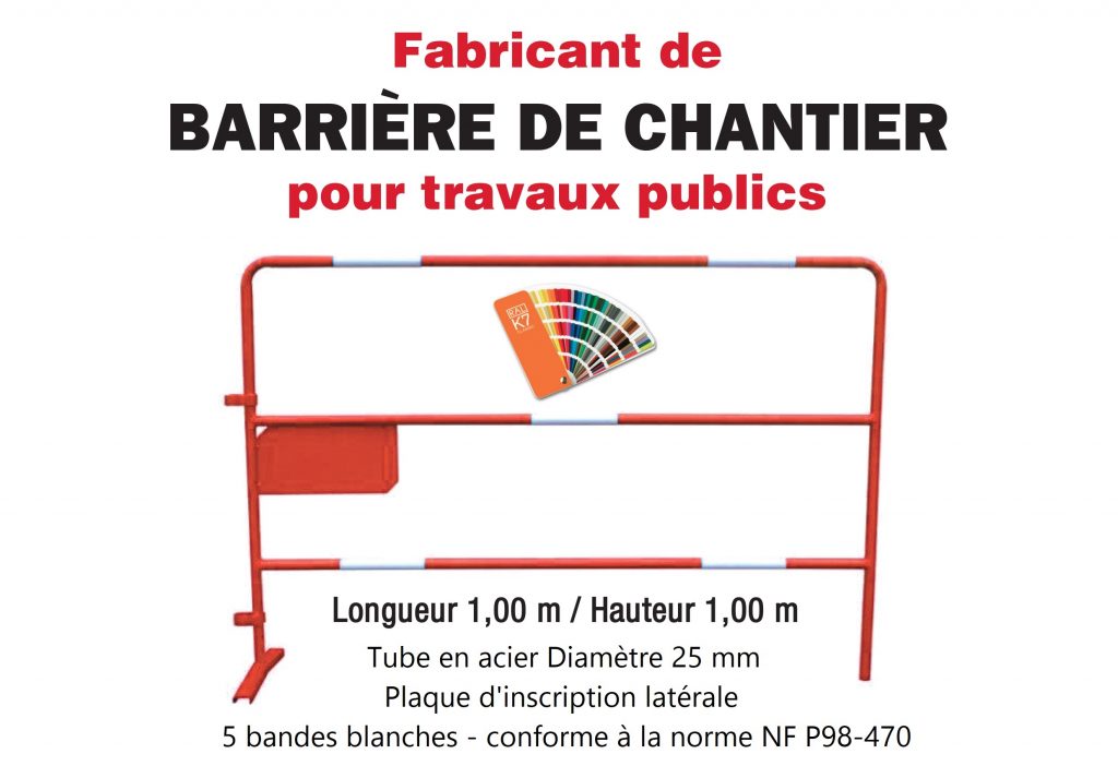Fabricant de barrière de chantier tp